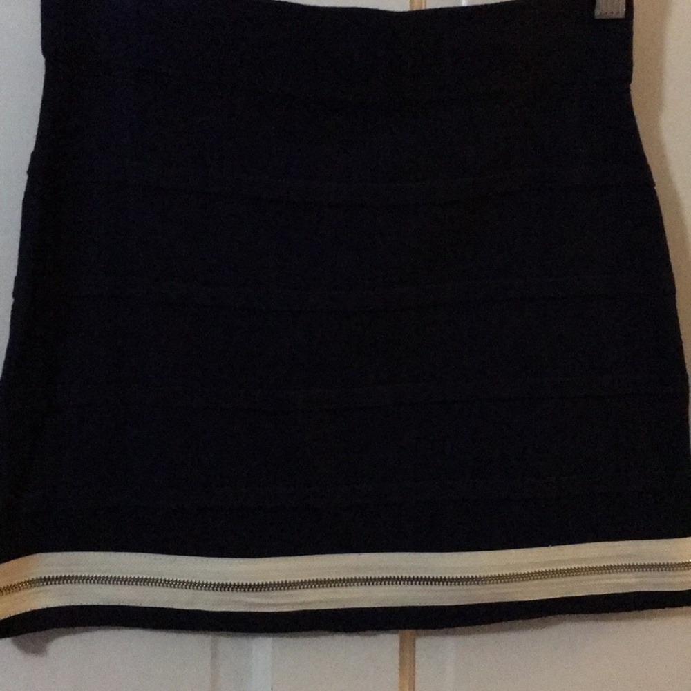 Navy sweater mini skirt